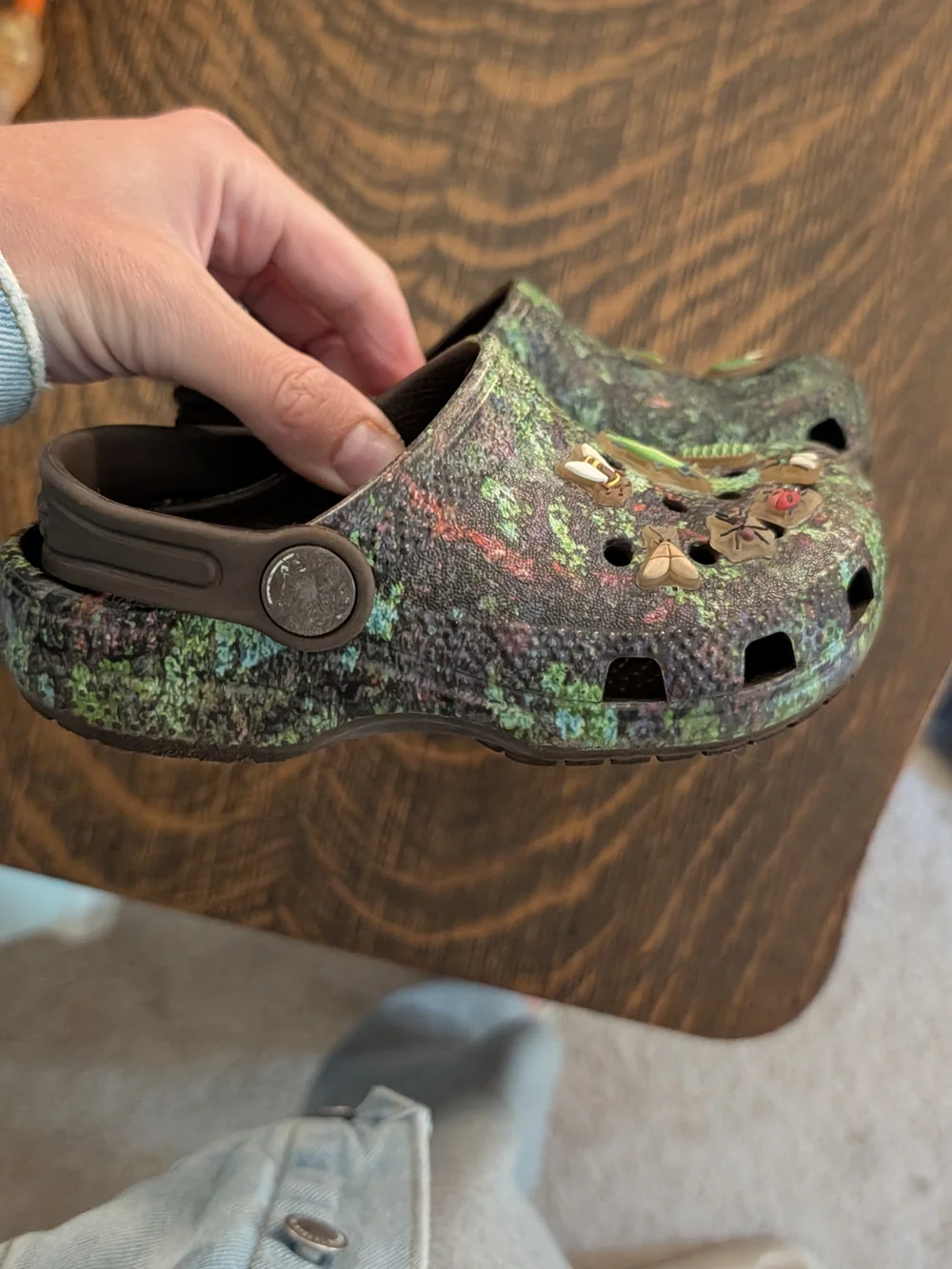 Crocs Bugs - Green Camouflage Slip-On Shoe Clog